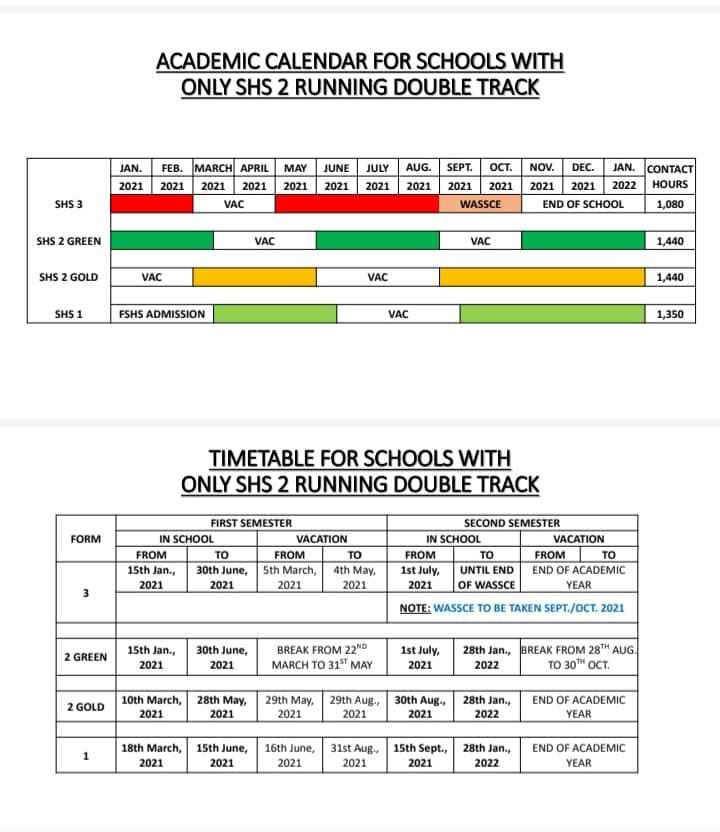 SHS double track calendar